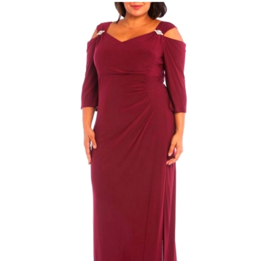 Elegant Burgundy Size 16 Gown